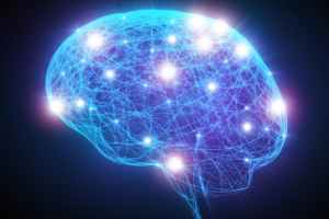 Image of brain with neuro connectors